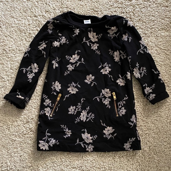 Long sleeve tunic dress with zipper pocket detail - Picture 1 of 4